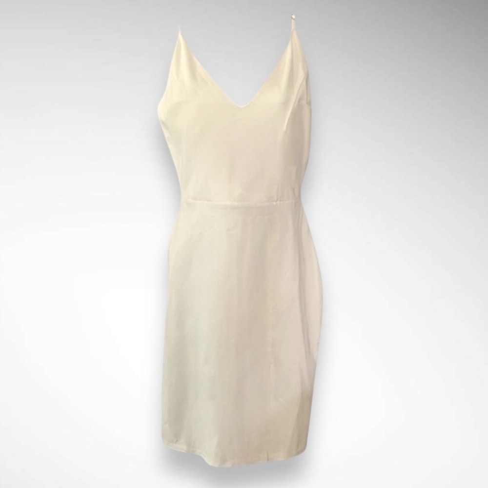 LEITH Cream Summer Savvy 2019 Spaghetti Strap Front Slit Mini Dress‎ Small | NWT